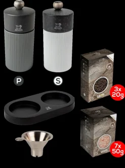 Peugeot Saveurs Pack Line Carbon & Graphite 5in^ Salzmühlen|Pfeffermühlen