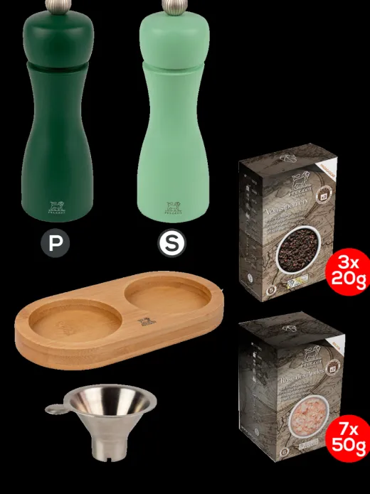 Peugeot Saveurs Tahiti Water Pack with tray^ Mühlensets|Salzmühlen